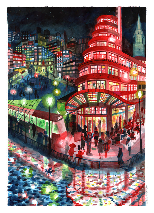 Affiche Brecht Evens - Belga by night