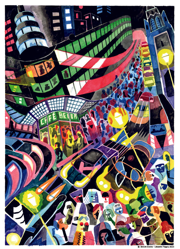 Affiche Brecht Evens - Belga night fever