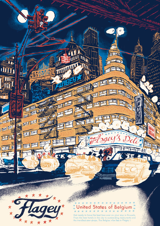 Affiche Pierre-Henry Gomont - Flagey Manhattan