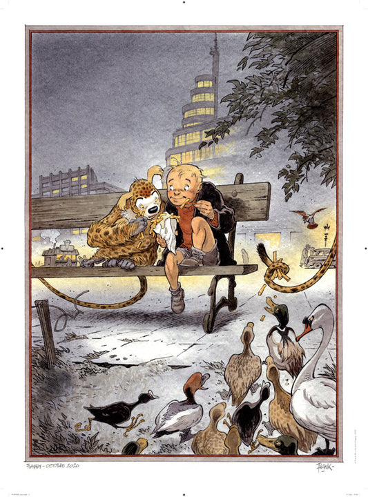 Affiche Frank Pé - le Marsupilami à Flagey
