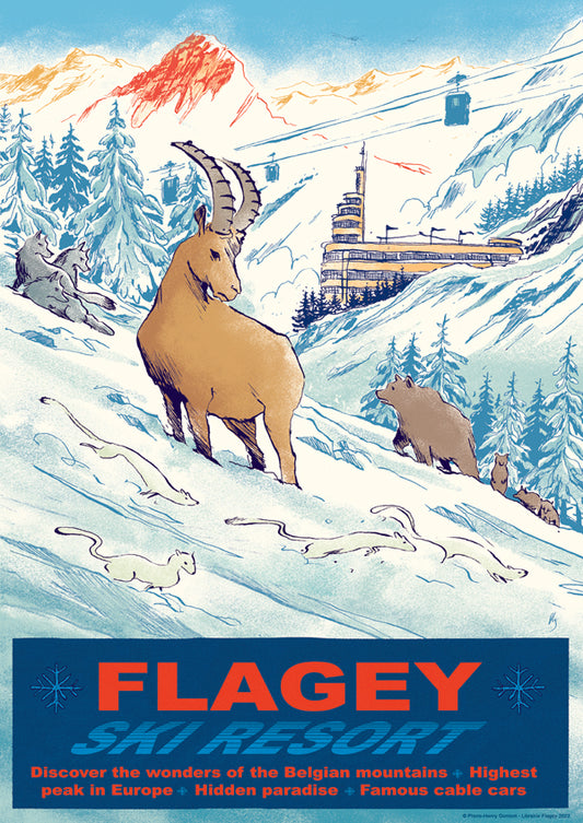 Affiche Pierre-Henry Gomont - Flagey Ski Resort variant 2
