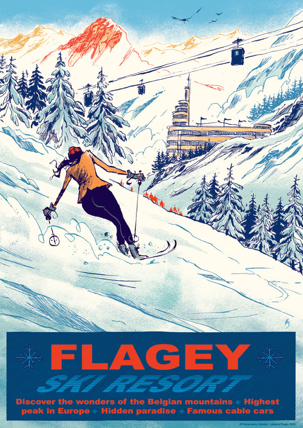 Affiche Pierre-Henry Gomont - Flagey ski resort variant 1